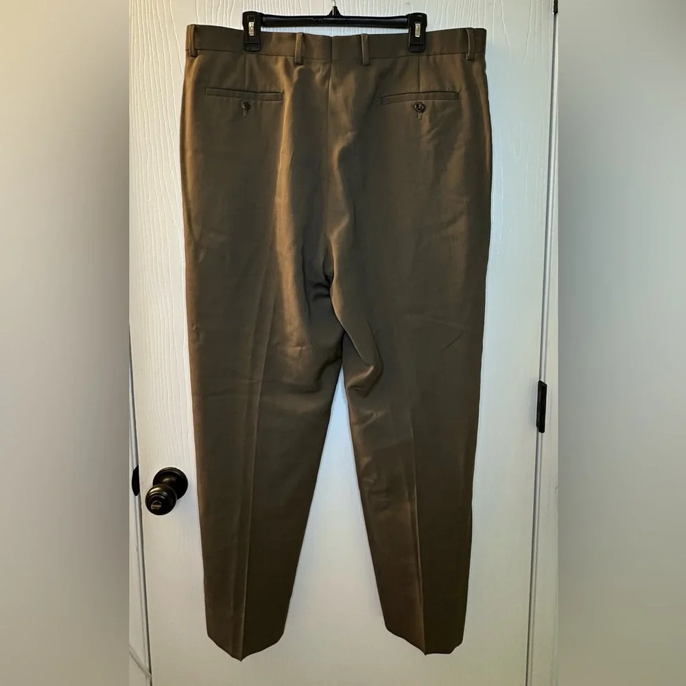 Pronto-uomo brown casual dress business pants‎ men’s 40 Inseam 30.5” 100% wool